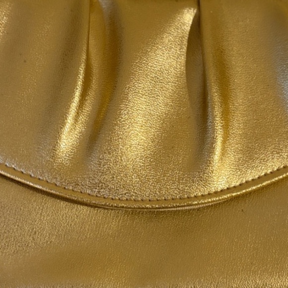Gold Metallic Clutch Evening Bag, Mini – 9” x 6” – Great Condition - Picture 5 of 7